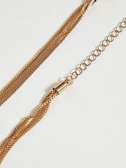 Golden Knotted Y-Shaped Necklace