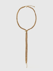 Golden Knotted Y-Shaped Necklace