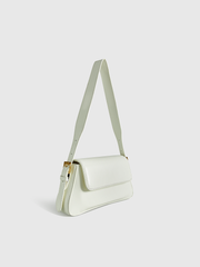 PU Leather Shoulder Bag with Flap