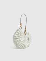 Crocheted Conch-Shaped Handbag