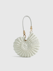 Crocheted Conch-Shaped Handbag