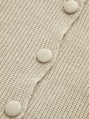Wool-Blend Peplum Hem Cardigan