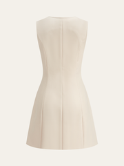 Pocketed Zip-Up Mini Dress