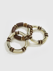 Stackable Wood and Resin Bracelet