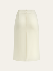 Metal Detail Slit Midi Skirt