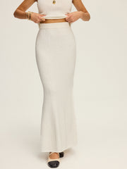 Textured Knit Maxi Skirt