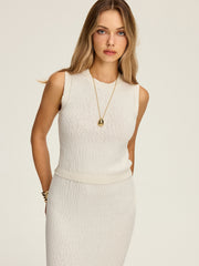 Textured Knit Sleeveless Top