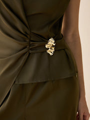 Asymmetric Wrap Top and Pants Set