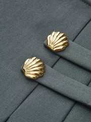 Metal Detail Pleated Mini Skirt