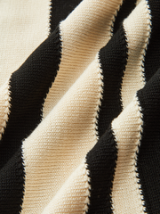 Striped Knit High-Waist Pants