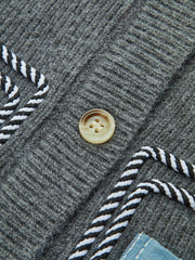 Contrast Stitching Two-toned Sweater Vest