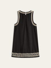 Sleeveless Embroidery Mini Dress
