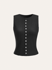 Decor Button Top and Midi Skirt Set