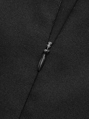 Metal Detail Asymmetric Midi Skirt