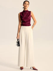 Mid-Waisted Wide-Leg Pants