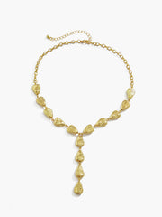 Baroque Beaded Y-Shape Pendant Necklace