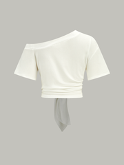 One-Shoulder Knotted Top