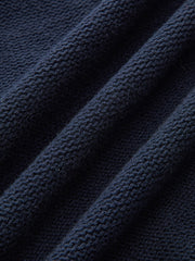 Cable-Knit Button V-Neck Vest