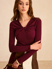 Twist Long Sleeve Blouse