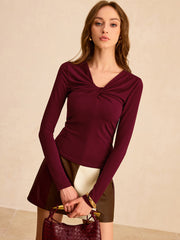 Twist Long Sleeve Blouse