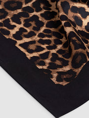 Leopard Print Square Scarf
