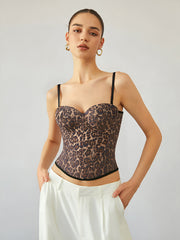 Leopard Print Corset Top