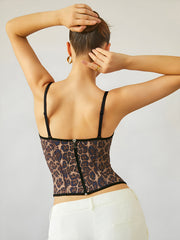 Leopard Print Corset Top
