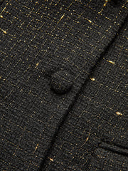 Tweed Belted Sleeveless Vest