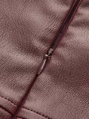 PU High-Waisted Flared Mini Skirt