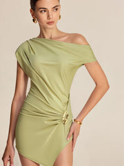 One-Shoulder Ruched Top