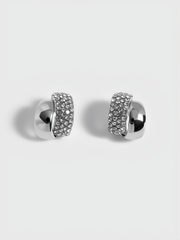 Pave Crystal Stud Earrings