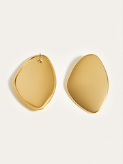 Golden Irregular  Smooth Earrings