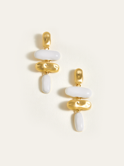 Oval-Shaped Drop Earrings