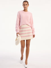 Wool Blend Crew Neck Sweater