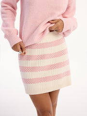 Contrast Striped Knit Mini Skirt