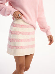 Contrast Striped Knit Mini Skirt