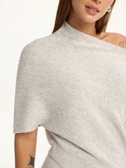 Wool-Blend Off-Shoulder Knit Top