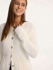 Wool Blend Button Pocket Knit Cardigan