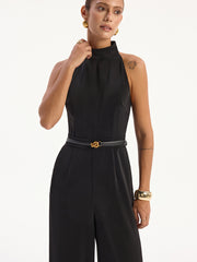 Leather Twist Buckle Belt