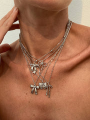 5pcs Bow Charm Necklace Set