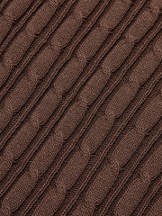 Cable-Knit Short-Sleeve Polo Dress