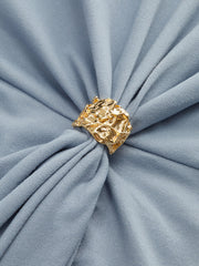 Waist-Twist Metal Buckle Maxi Dress