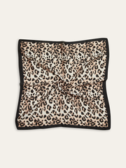 Leopard Print Square Scarf