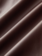 Metal Detail Halter PU Leather Tank Top