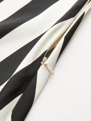 Striped Collared Sleeveless Maxi Dress