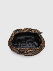 Leopard Print Ruched Cloud Bag