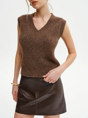 Wool-Blend V-Neck Sweater Vest