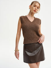 Wool-Blend V-Neck Sweater Vest