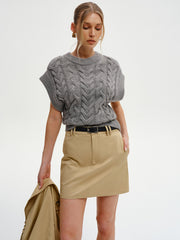 Pocket Belted Mini Skirt