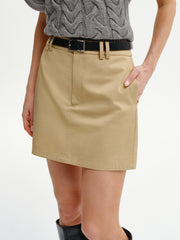 Pocket Belted Mini Skirt